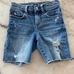GAP Blue Distressed Denim Shorts